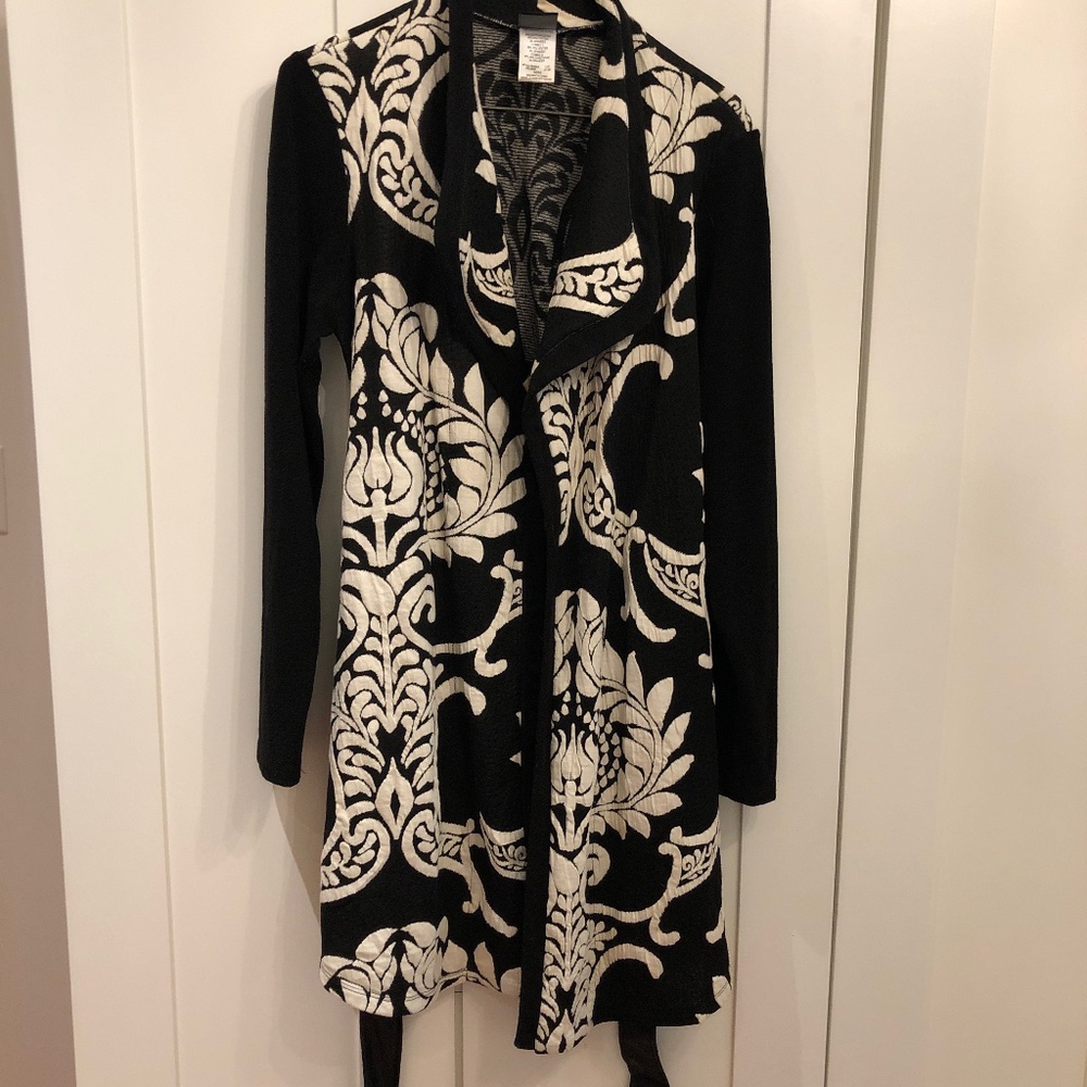 Vintage Cotton Blend Long Brocade Shacket